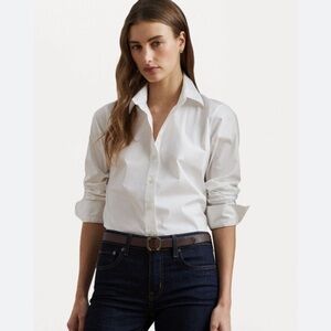 Lauren Ralph Lauren White Cotton Button Down Shirt XS